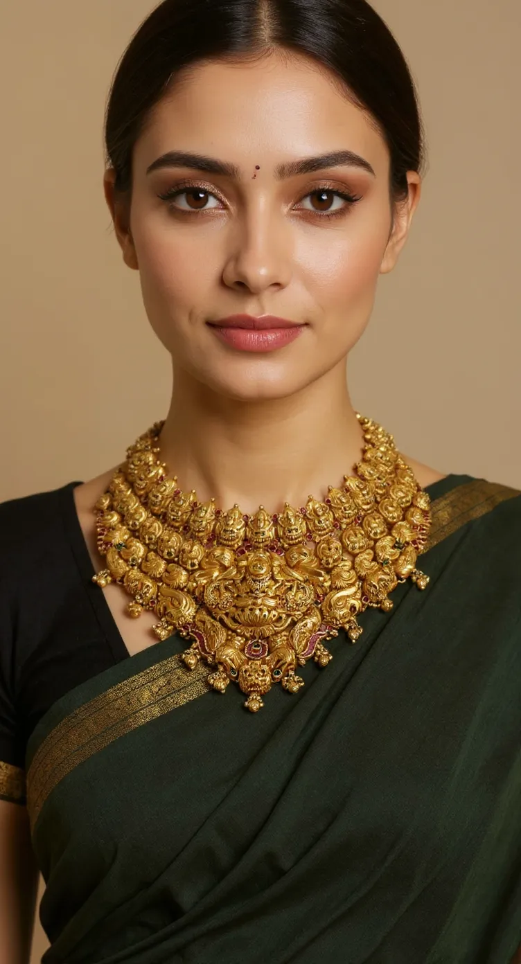 Traditional Gold Necklace view 2