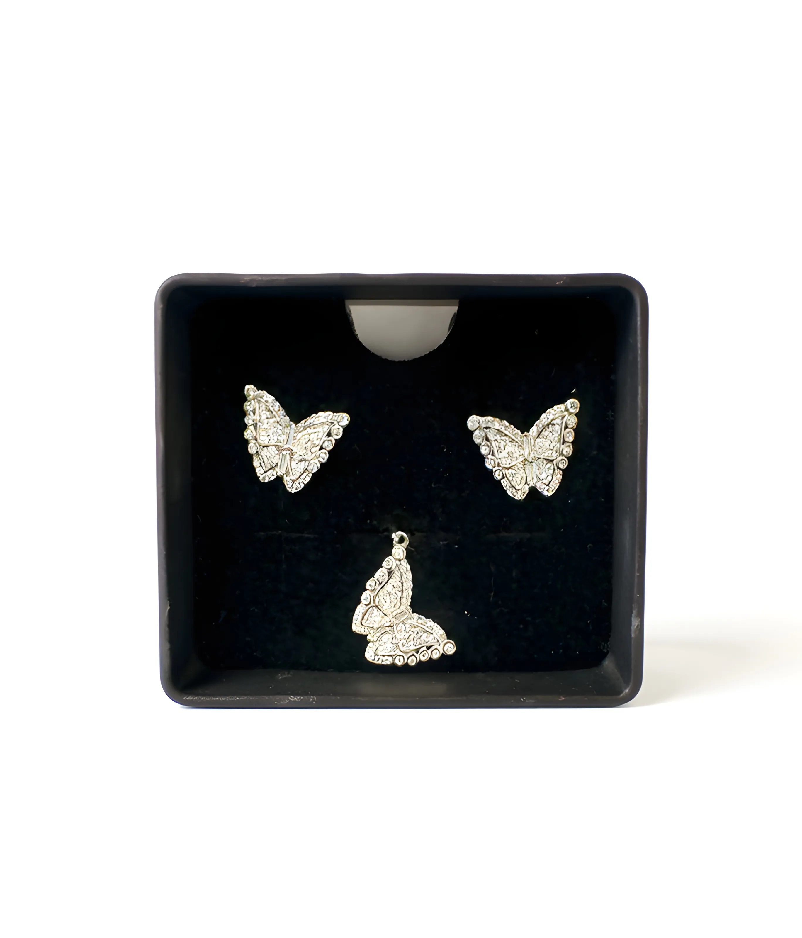 Butterfly Pendant Earrings Set