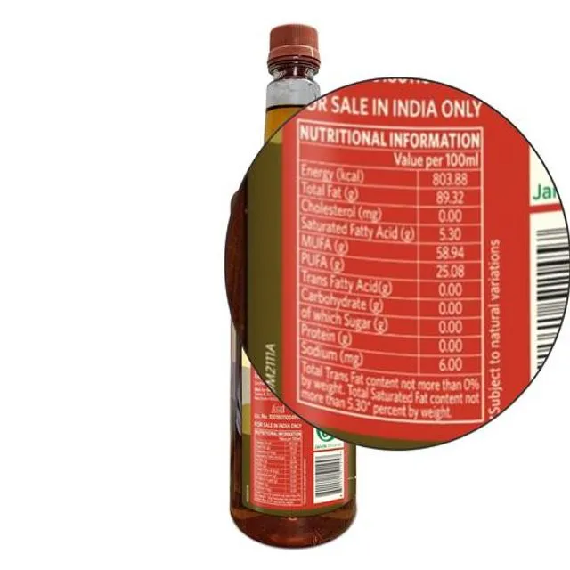 Organic India Mustard Oil Bottle 1 L view 3