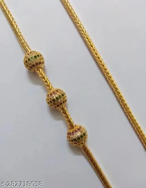 Decorative Gold and Gemstone Chain view 2