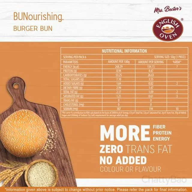 English Oven Burger Bun 300 g (Pack of 6) view 3