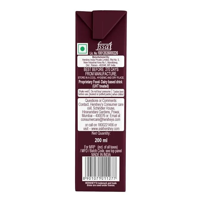 Hershey's Milk Shake - Chocolate 200 ml view 2