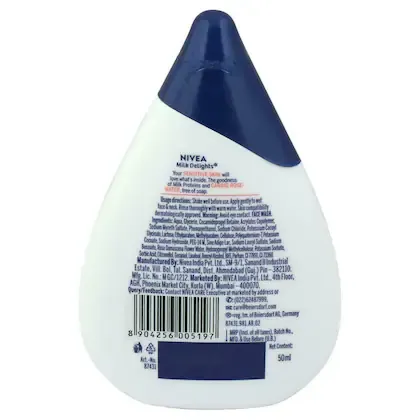 Nivea Milk Delight Rose Water Face Wash for Sensitive Skin 50 ml view 2