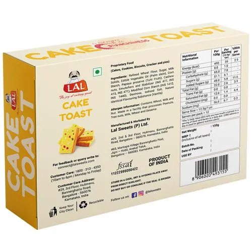 Lal Cake Toast - Sweet, Crispy & Crunchy 150 g view 2
