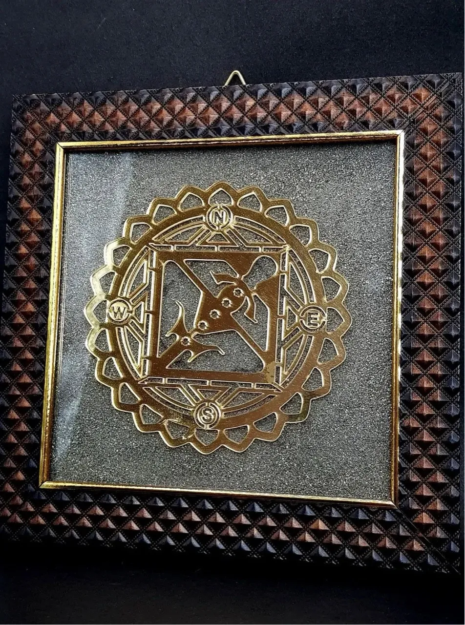 Pyrite Vastu Purush Frame 7.5x7.5 Inches view 5