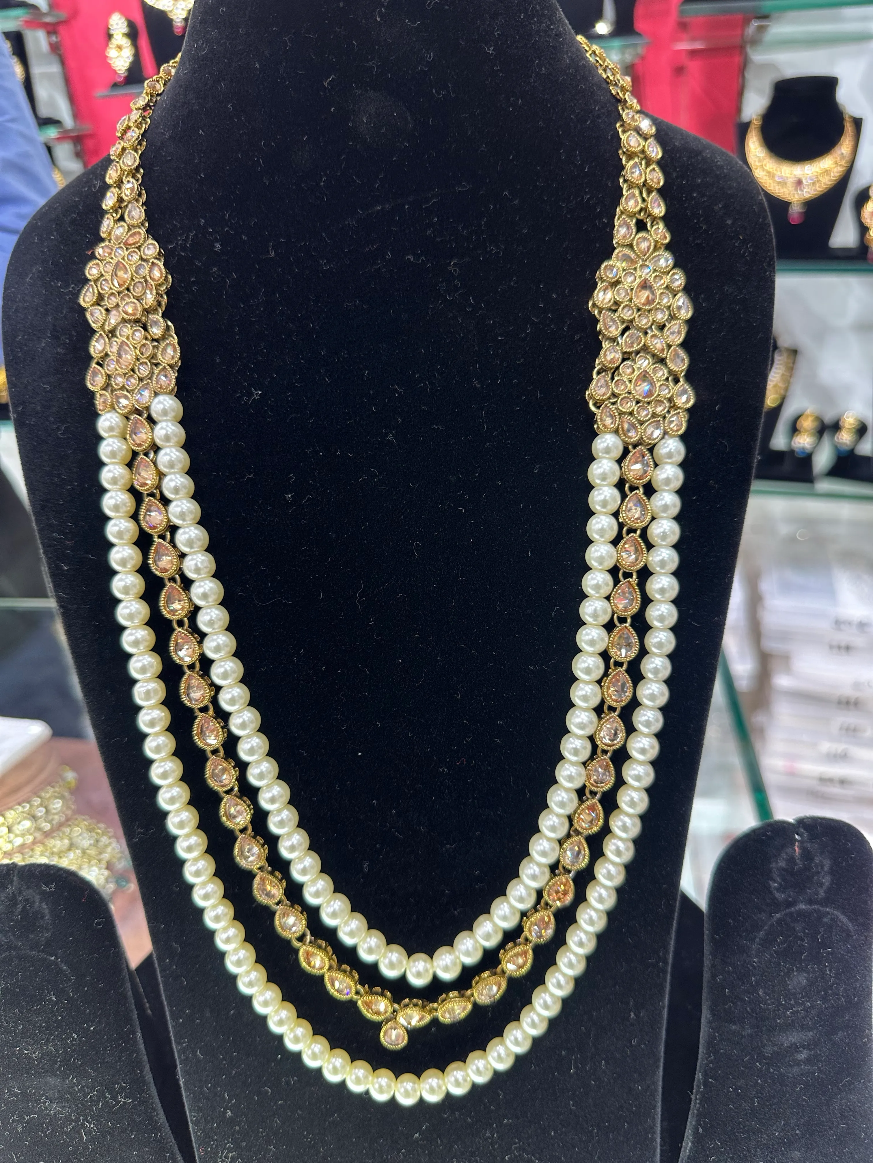 Triple Strand Necklace view 2