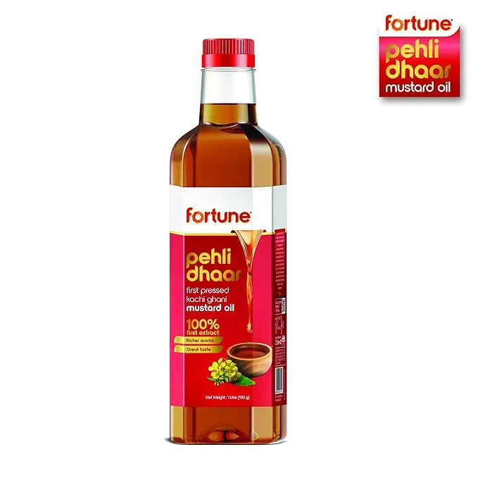 Fortune Pehli Dhaar First Pressed Kachi Ghani Mustard Oil 1 L view 3