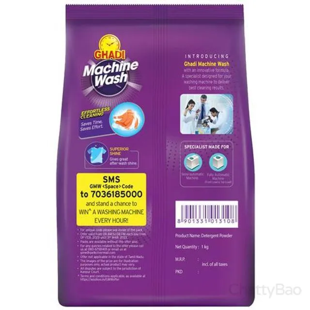Ghadi Machine Wash Detergent - Top & Front Load 1 Kg view 2