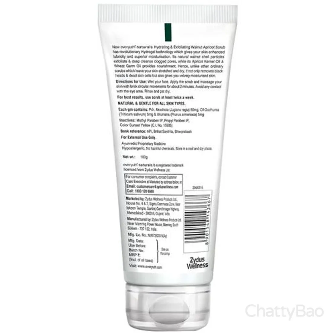 Everyuth Naturals Hydrating & Exfoliating Walnut Apricot Scrub 100 g view 2