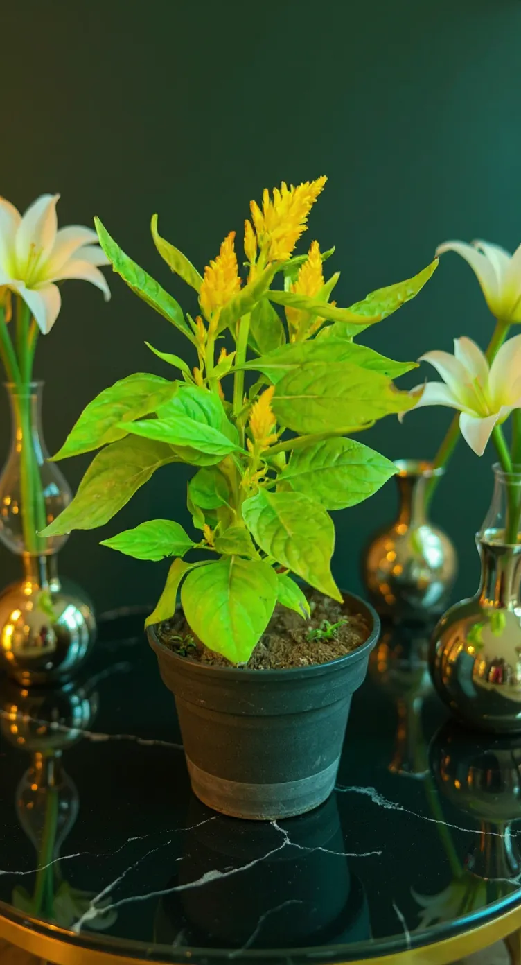 Potted Celosia Plant