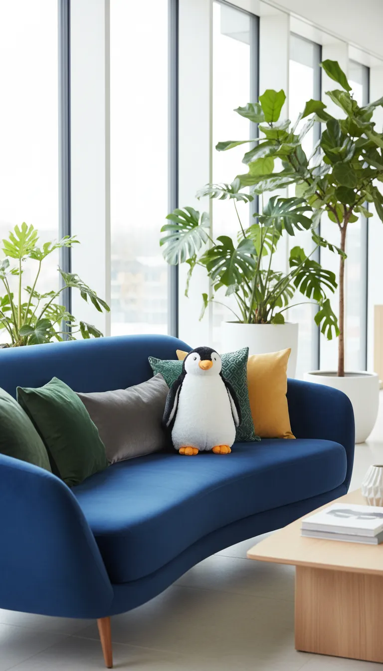 Plush Penguin Toy Mirada view 2