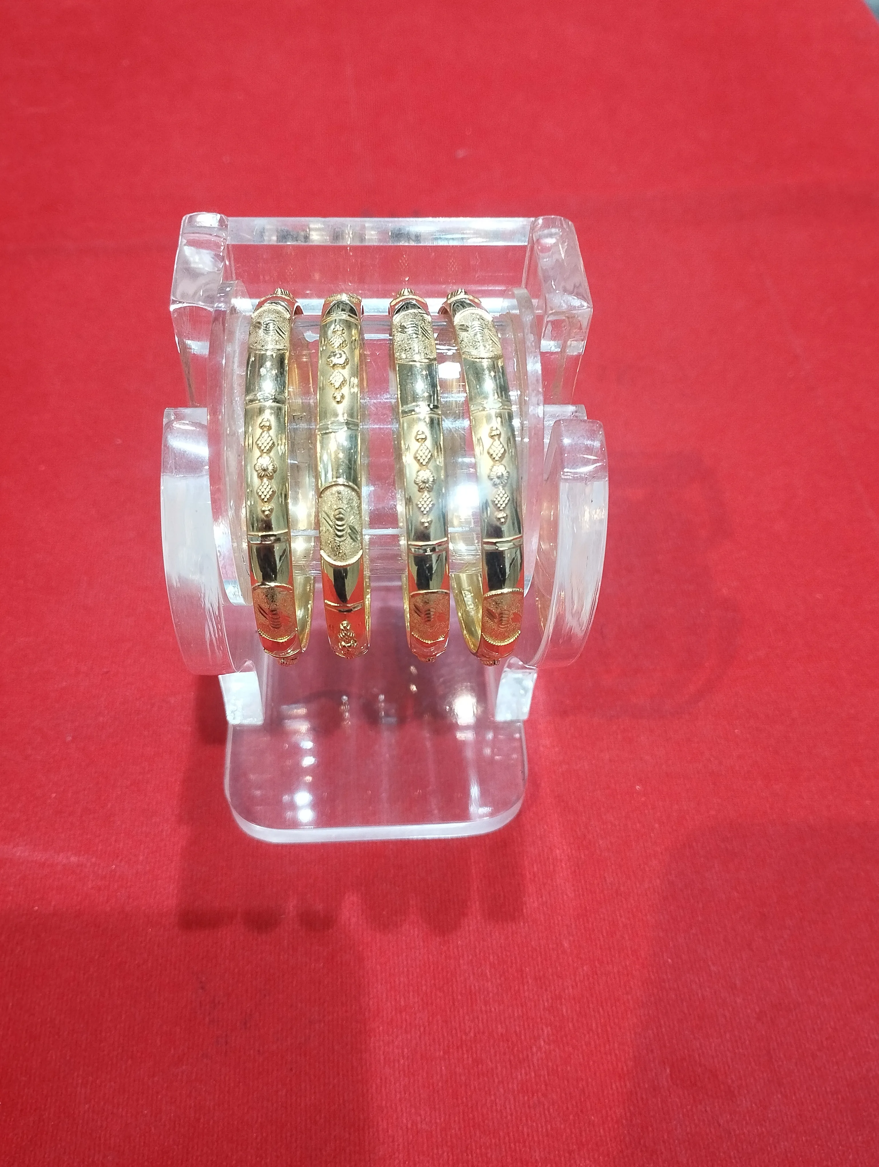 Gold Bangles 4 Set view 2