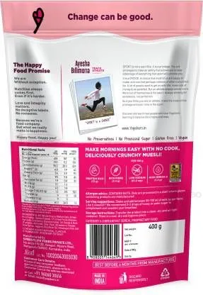 Yoga Bar Breakfast Muesli - 91% Fruit Nuts & Seeds 400 g view 4