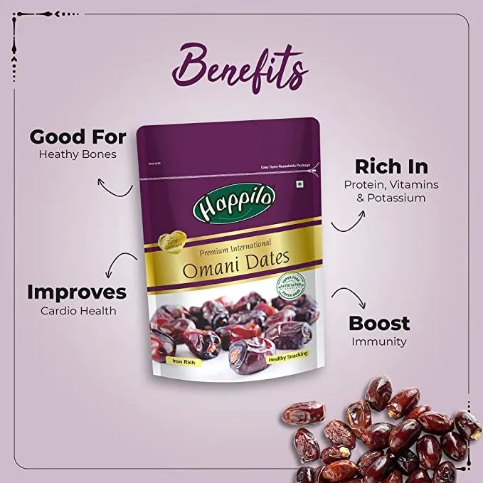 Happilo Premium International Omani Dates (Khajoor) 250g view 3