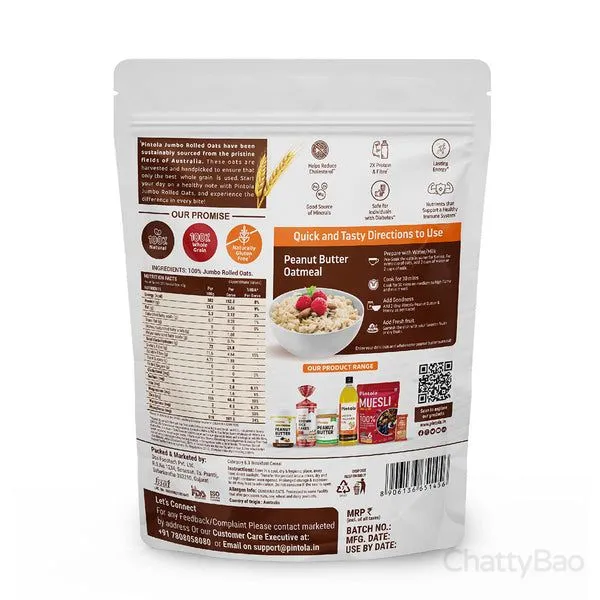 Pintola Jumbo Rolled Oats 400 g view 2
