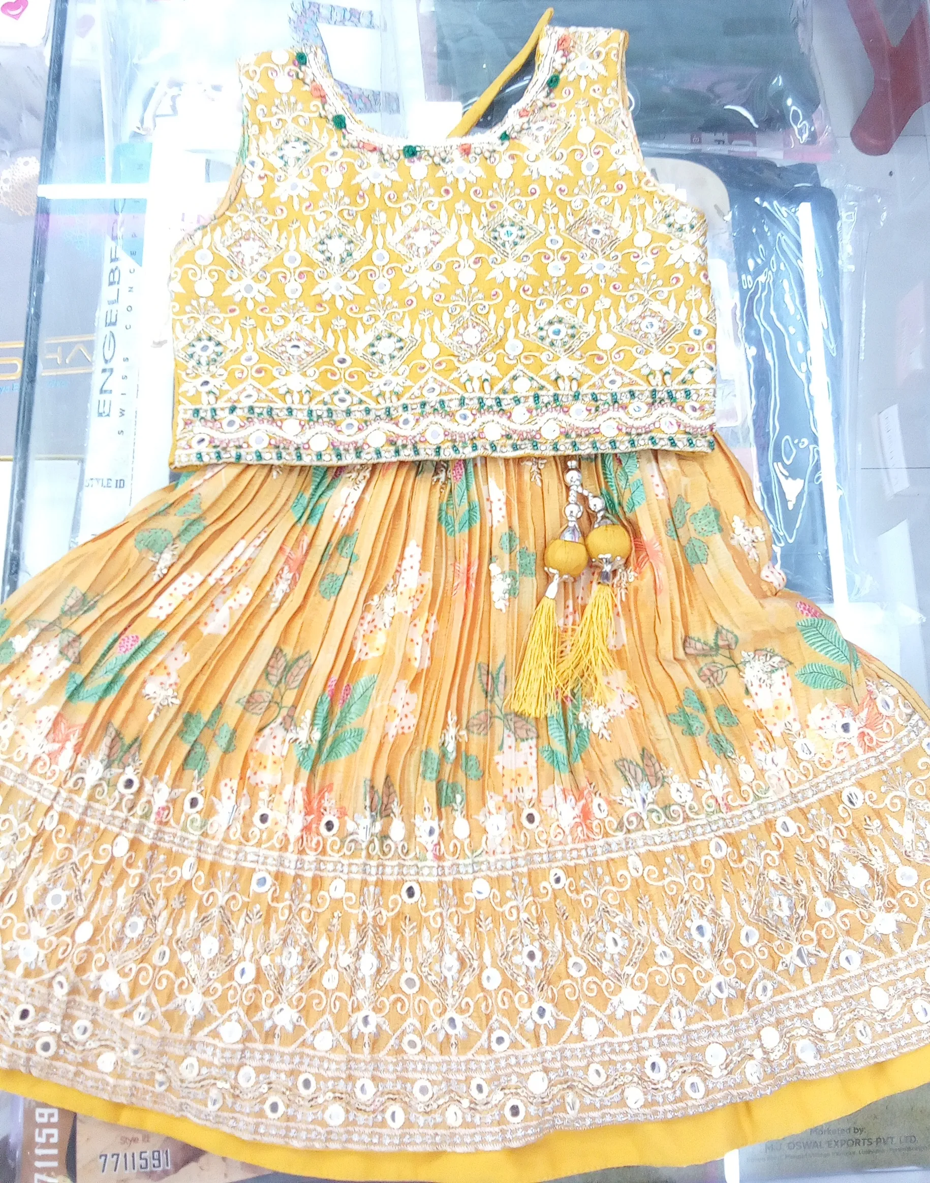 Embroidered Girls Dressbb view 3