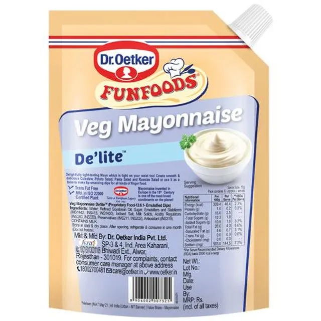 Dr. Oetker Funfoods Veg Mayonnaise De'lite 500 g view 2
