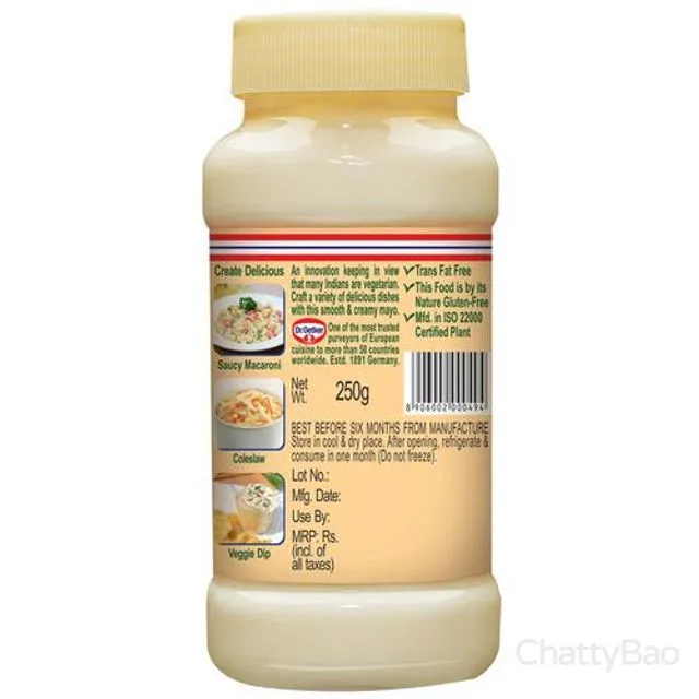 Dr. Oetker FunFoods Veg Mayonnaise Original 250 g view 2