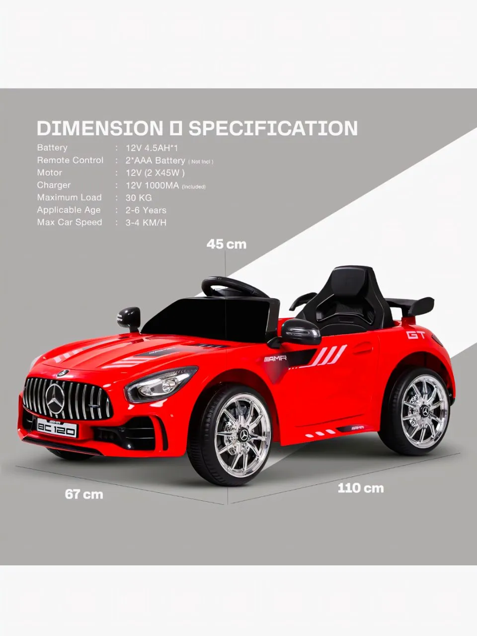 Mercedes-Benz AMG Ride-On Car Red view 7