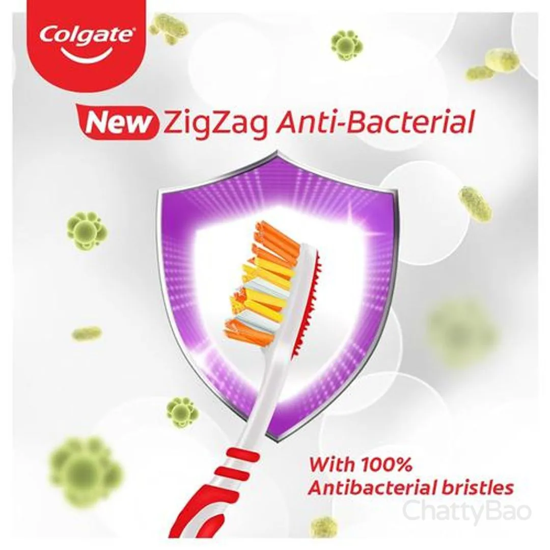 Colgate ZigZag Anti-Bacterial Toothbrush (Pack of 6) view 3