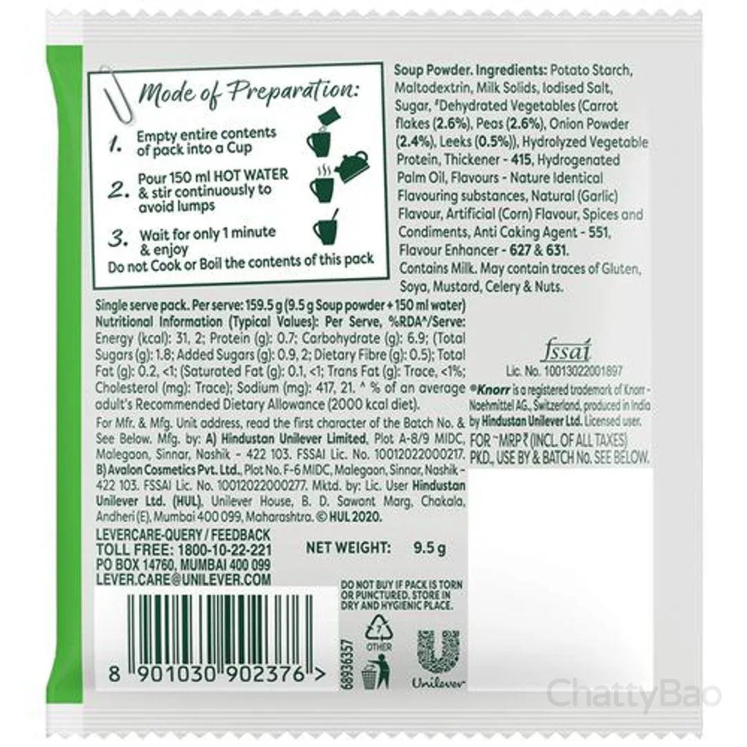 Knorr Mixed Vegetable Cup A Soup 9.5 g view 2