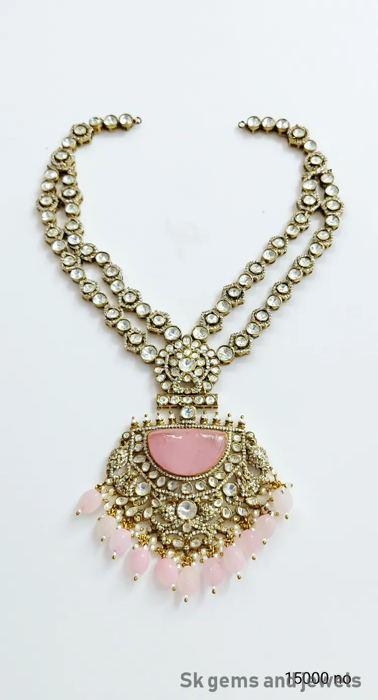 Crystal and Gemstone Necklace Set view 2
