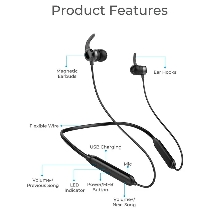 Ambrane Bassband Bluetooth Earphone view 2