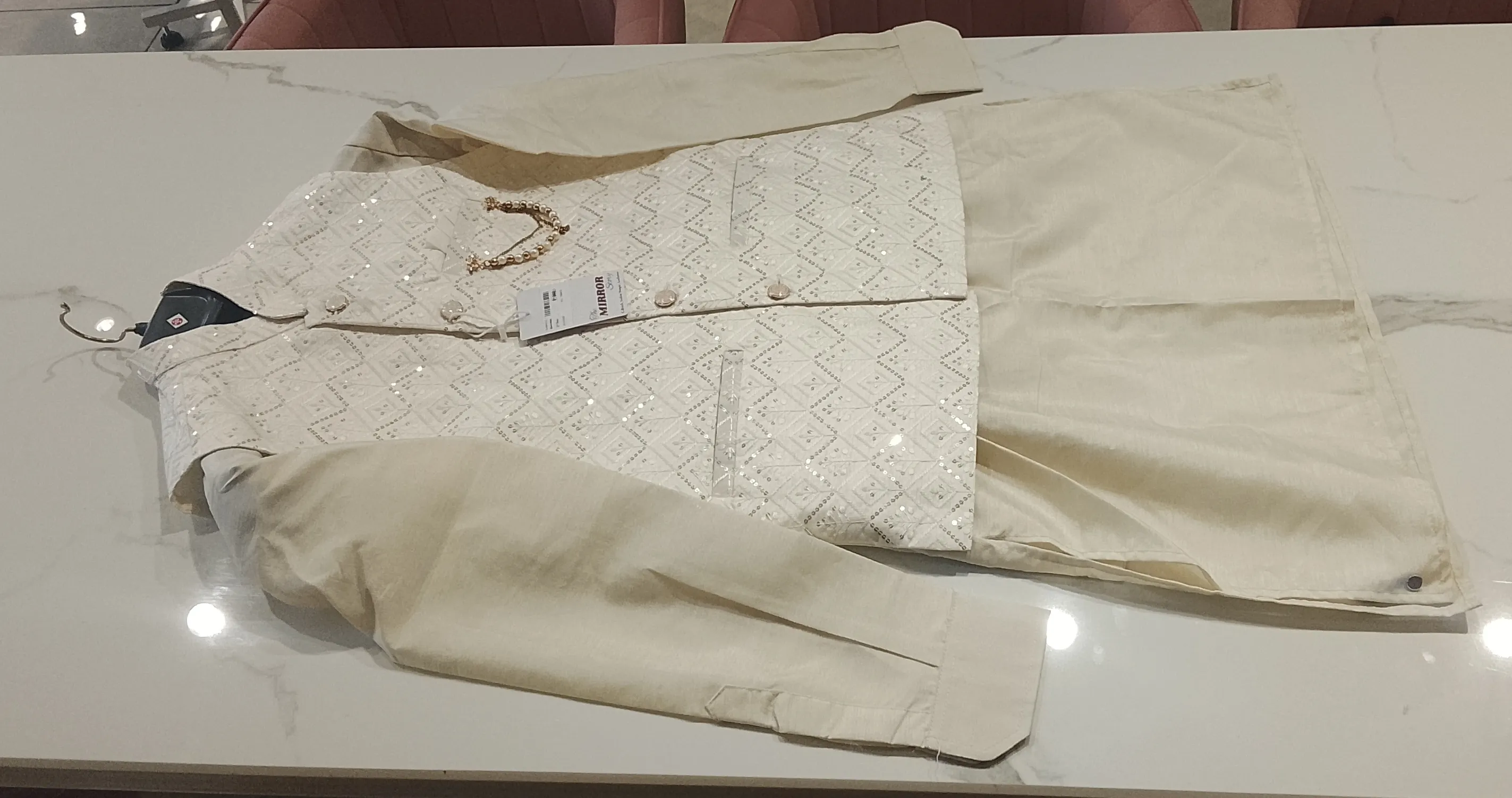 Three Piece Mens Kurta Set view 3