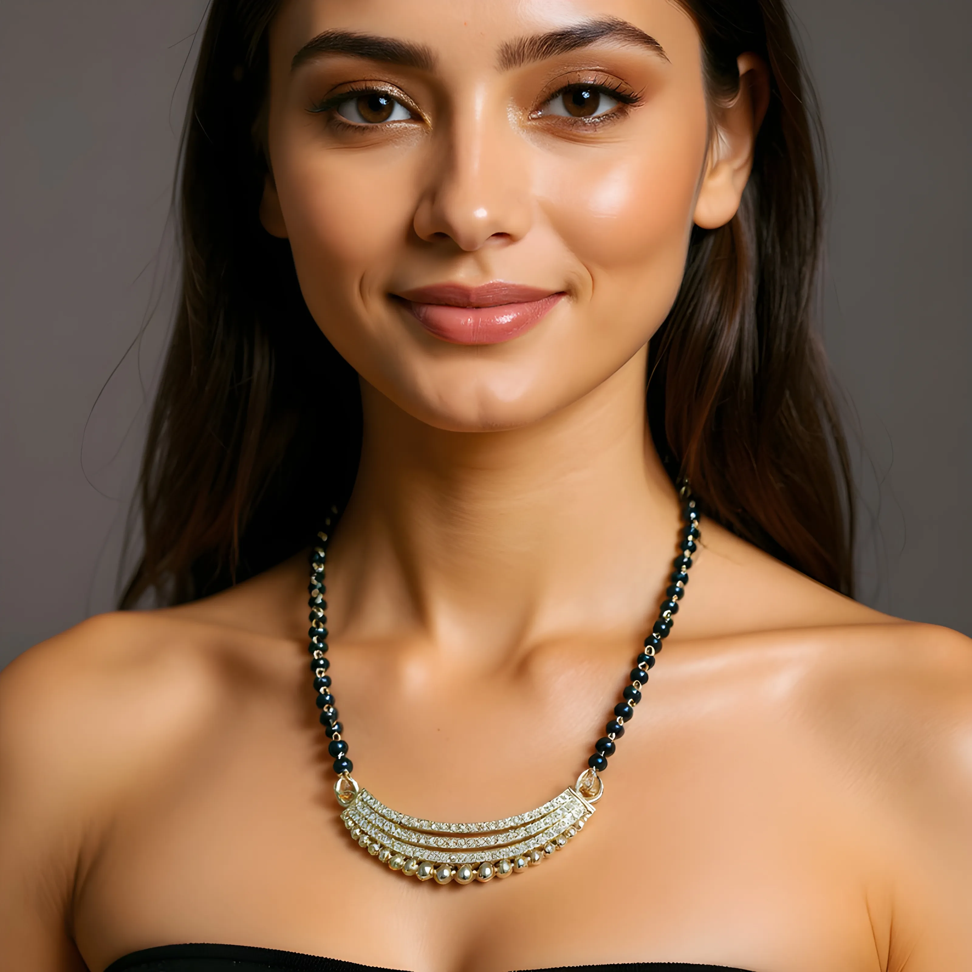 Ad Stone Beaded Mangalsutra view 2