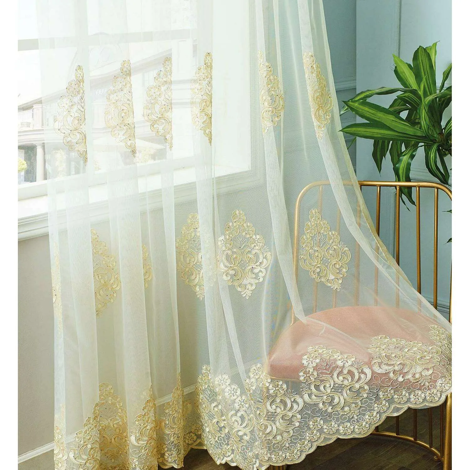 Embroidery Sheers Curtain view 4