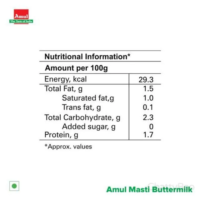 Amul Masti Buttermilk 200 ml view 3