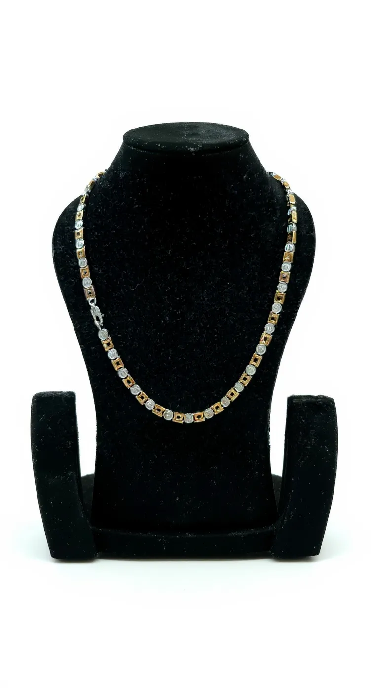 Diamond and Gold Necklace view 2