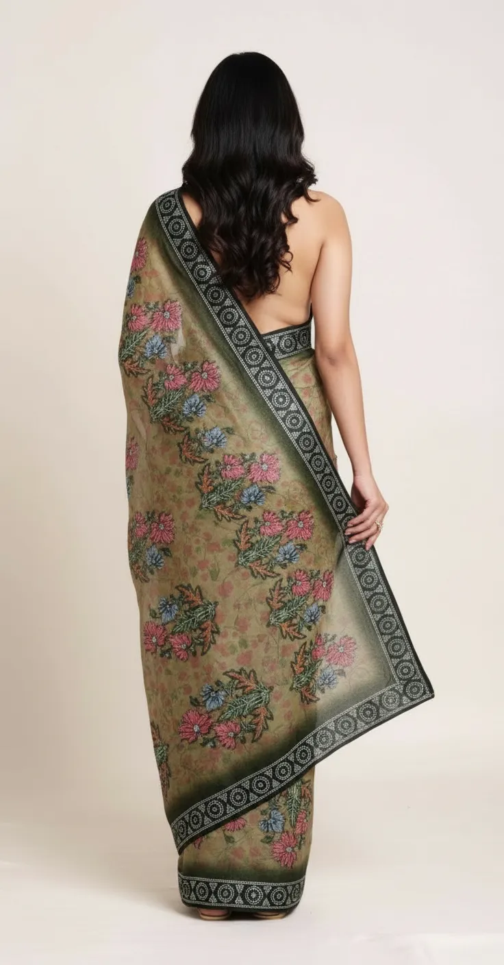 Embroidered Leo Saree view 2