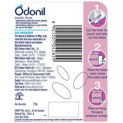 Odonil Bathroom Air Freshener Blocks - Mystic Rose 72 g view 2