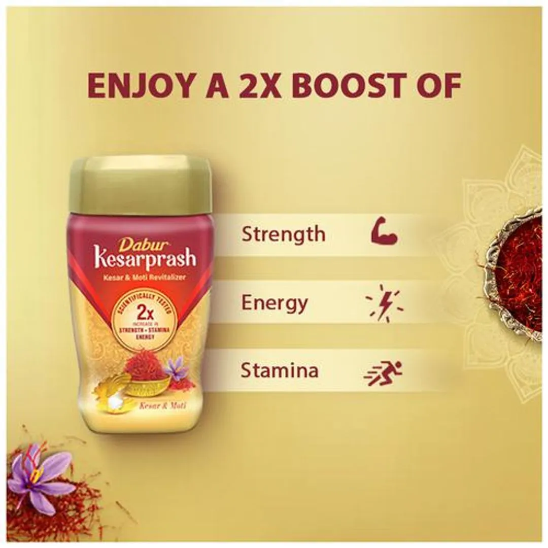 Dabur Kesarprash With Moti Revitalizer 450 g view 5