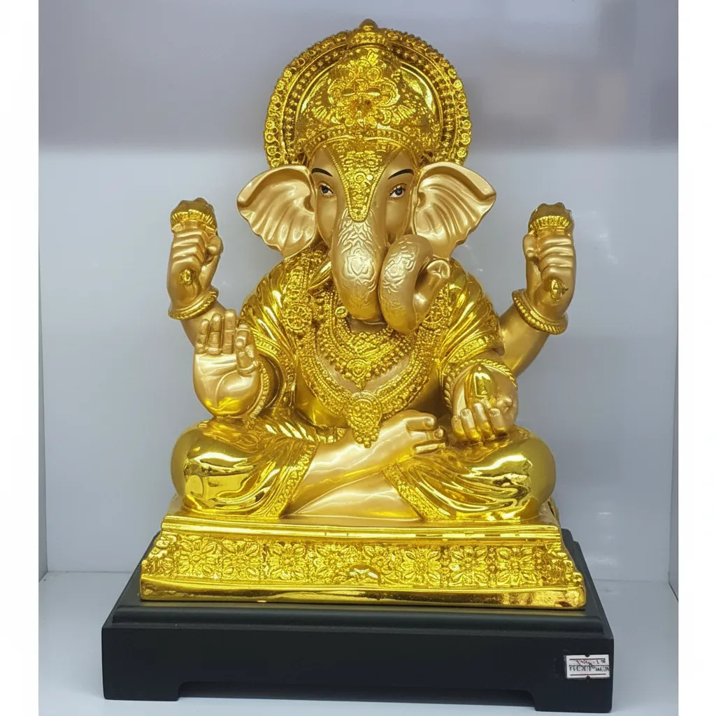 Golden Ganesha Statue view 2