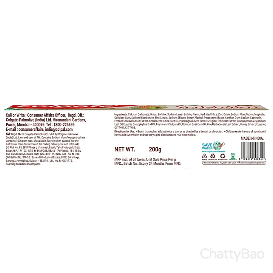 Colgate Vedshakti Toothpaste 200 g view 2