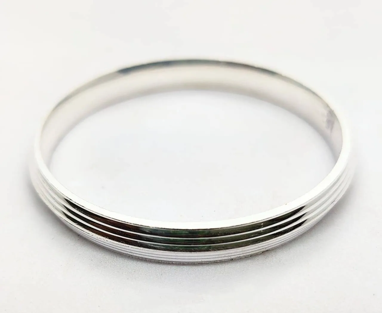 Silver Ribbed Kada (AVKD-82) view 2
