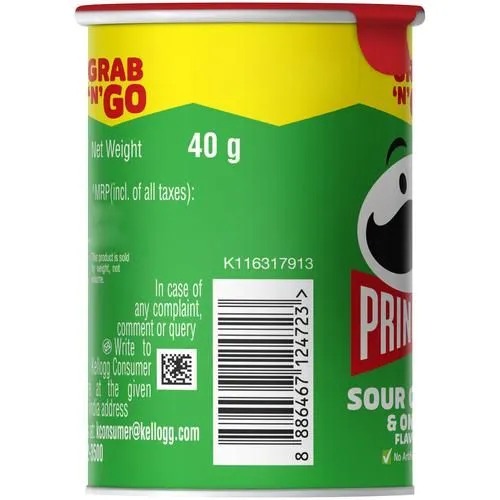 Pringles Potato Crisps Sour Cream & Onion Flavour 40 g view 2