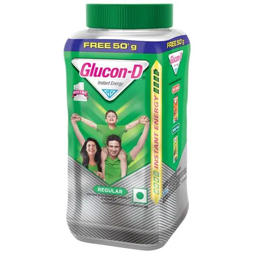 GluconD Instant Energy Nutrition Drink Regular (200 g + 50 g) 250 g Jar view 2