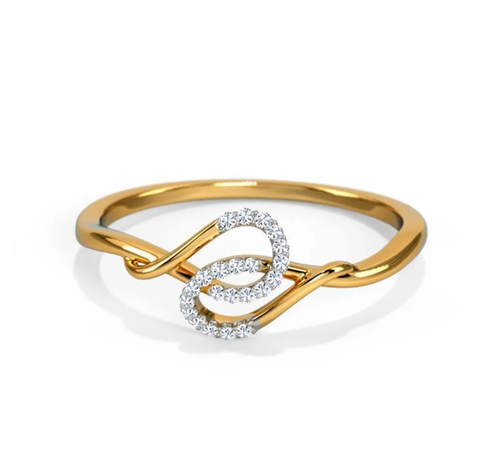 Diamond Knot Ring view 2
