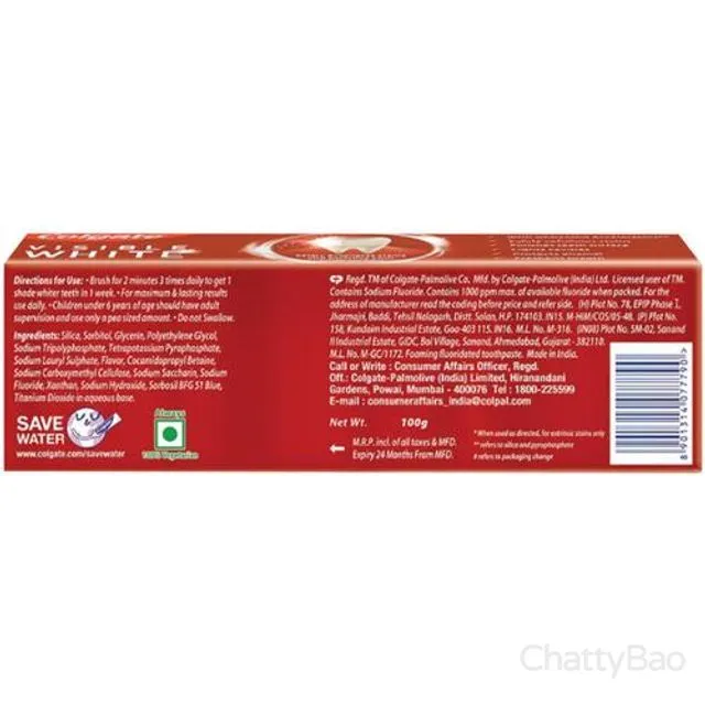Colgate Visible White Toothpaste 100 g view 2