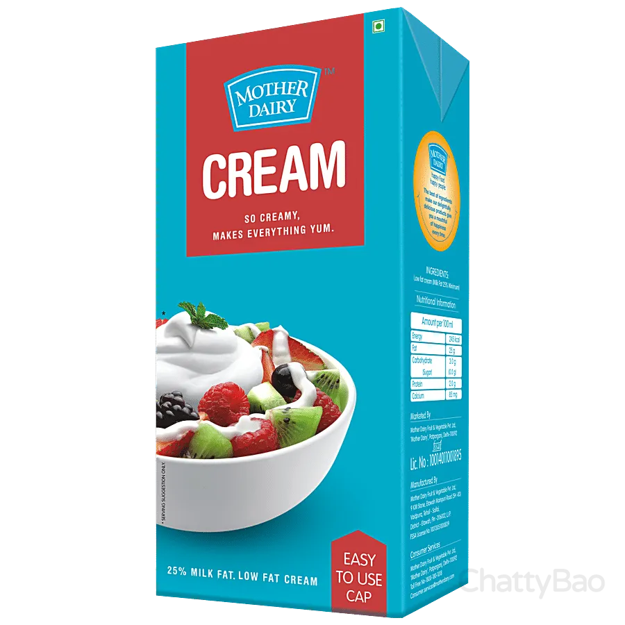 Mother Dairy Cream 1 L view 2