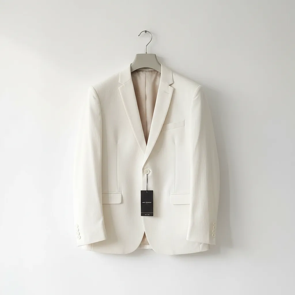 Van Heusen Cream Coat Pant view 2