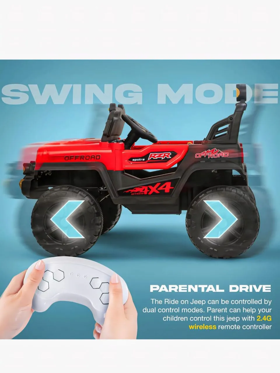 Baybee Off-Road Jeep Red view 7