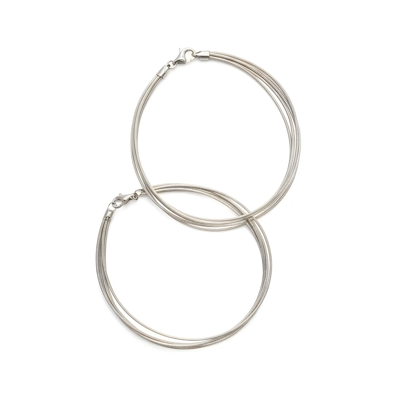 Silver Multi-Strand Anklets view 2