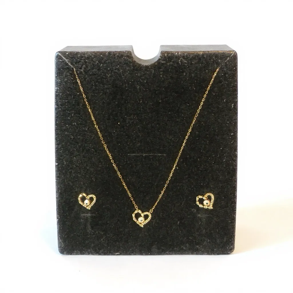 Heart Pendant and Earrings Set view 2