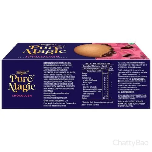 Britannia Pure Magic Chocolush Cookies 75 g view 2