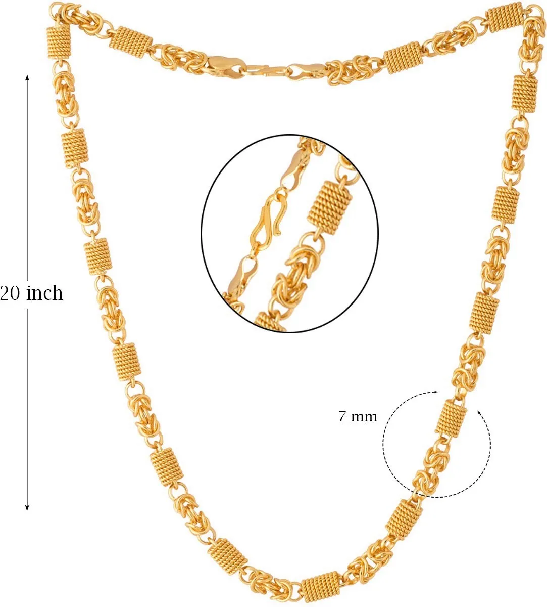 Gold Plated Designer Brass Chain | Ideal For Men And Women view 4