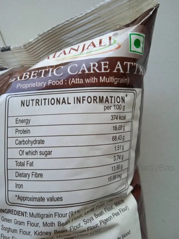 Patanjali Diabetic Care Atta 1 Kg view 3